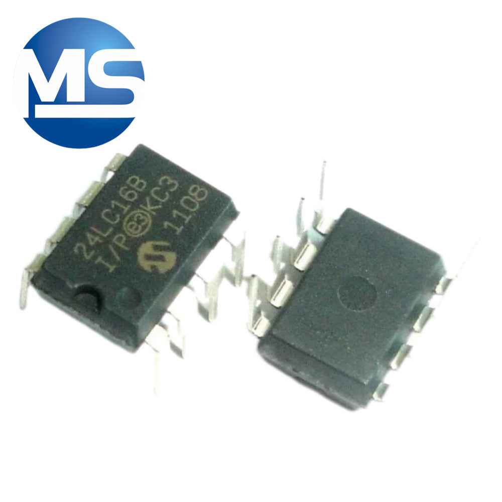 24LC16B-I/P EEPROM Memory Chip DIP-8 Package New Stock