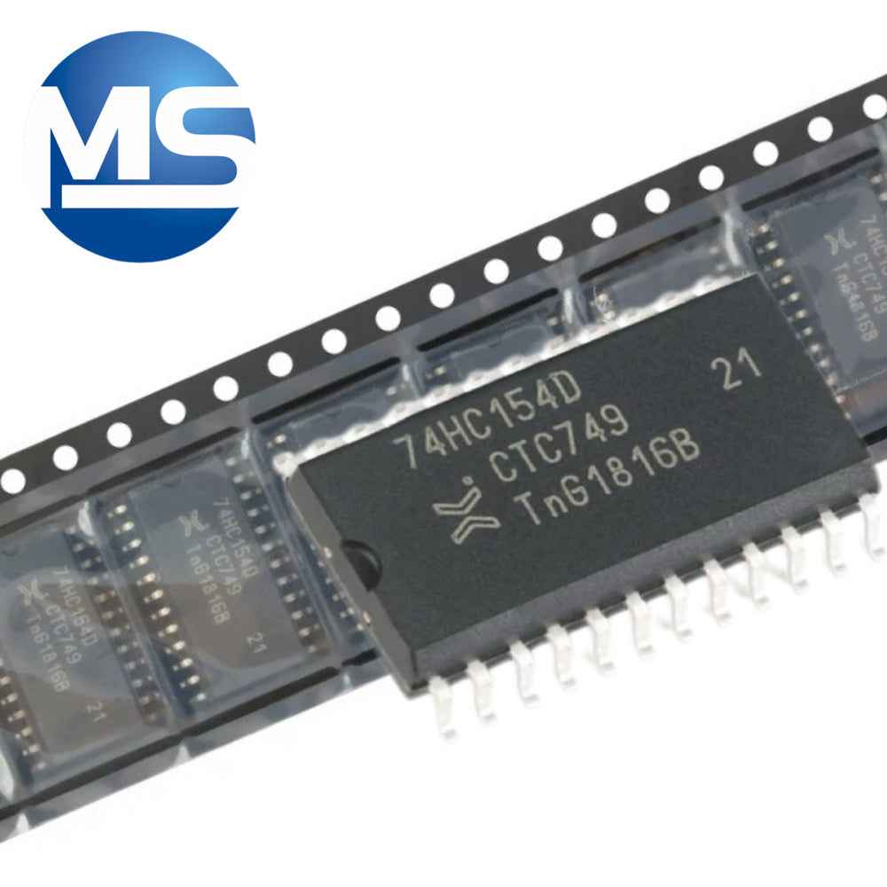 74HC154D, 653 SOIC-24 4- to 16-wire decoder/multiplexer chip New from stock