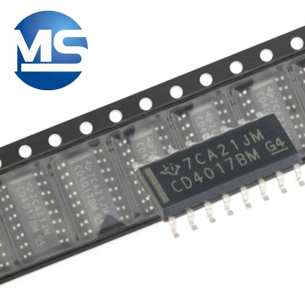 CD4017BM96 SOIC-16 CMOS decimal counter with 10 decoded outputs