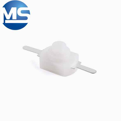 1208YD flat/curved 2-pin black/white lockable flashlight button with power button switch