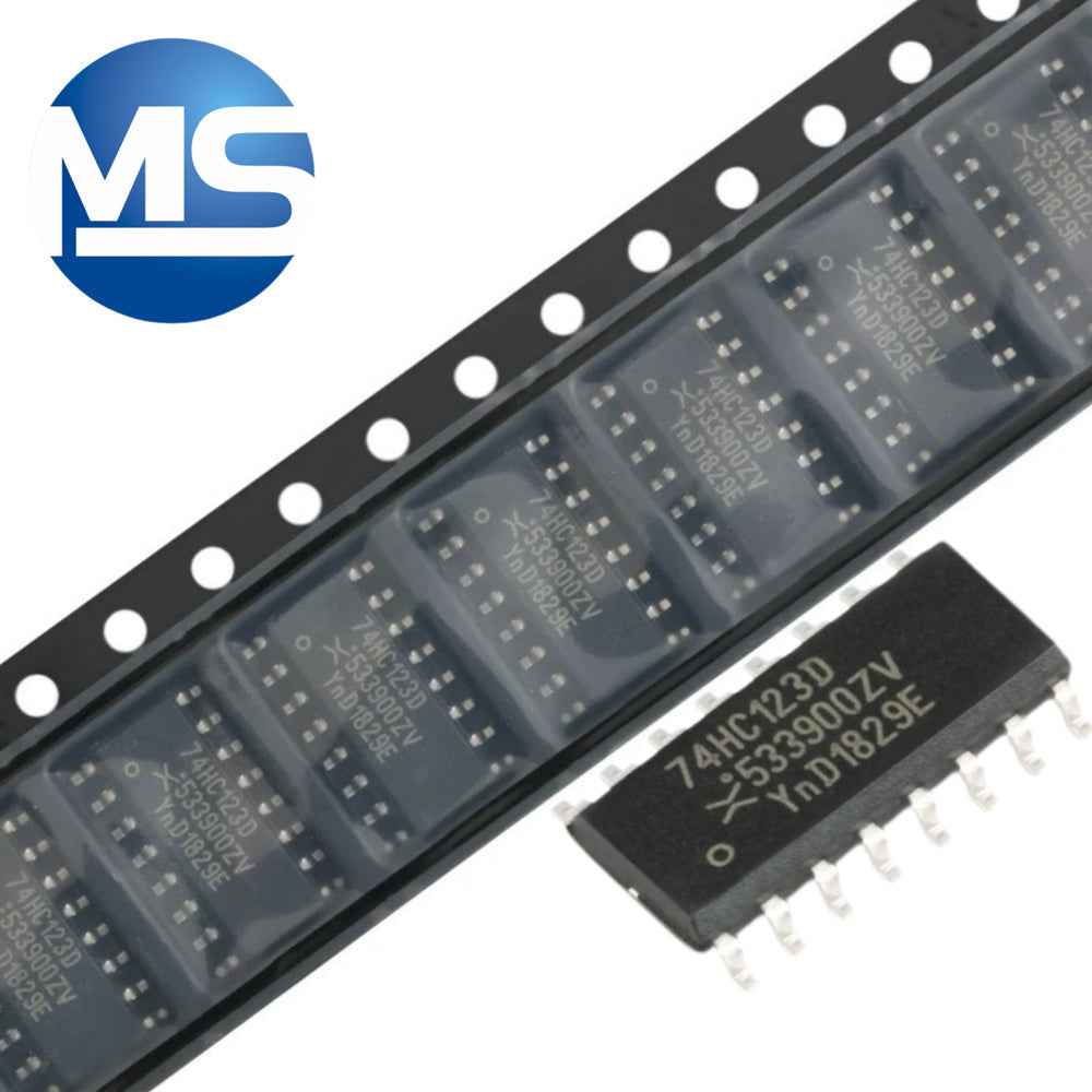 74HC123D, 653 SOIC-16 Dual Retriggerable Monostable Multivibrator